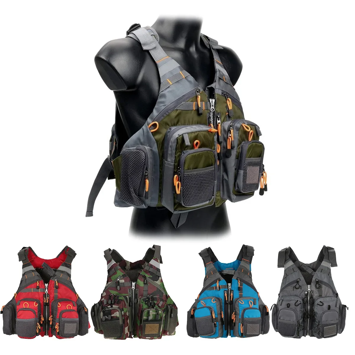 Fishing Vest Jacket - 조절 가능한 낚시 조끼, 통기성 다중