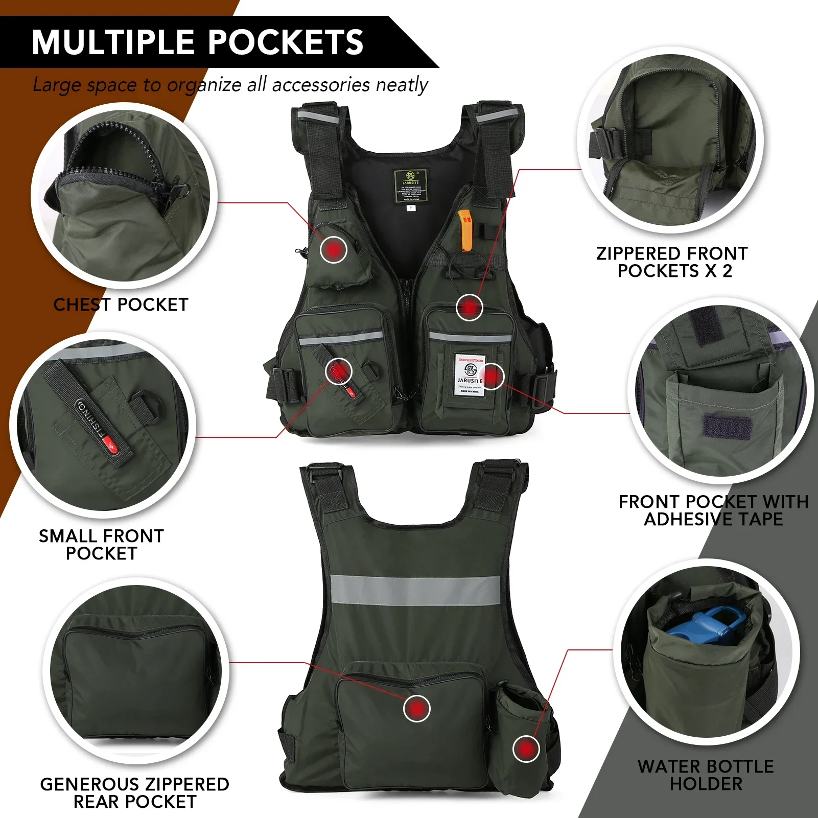 Fishing Vest Jacket - 2026 성인용 루어 낚시 조끼 다용도