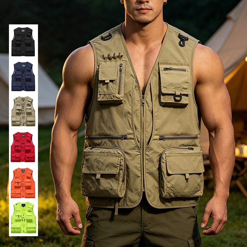 Fishing Vest Jacket - 야외 활동을 위한 여름 작업 조끼