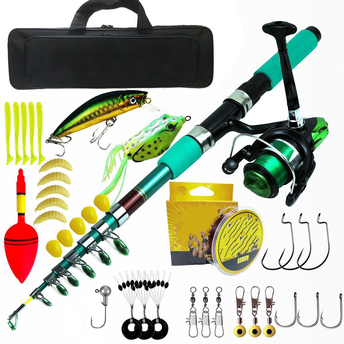 Carp Fishing Tackle - 휴대용 초경량 잉어 텔레스코픽 스피닝 낚싯대