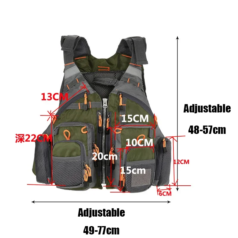 조절 가능한 낚시 조끼, 통기성 다중 포켓 구명 조끼, - Fishing Vest Jacket 리뷰 및 가격