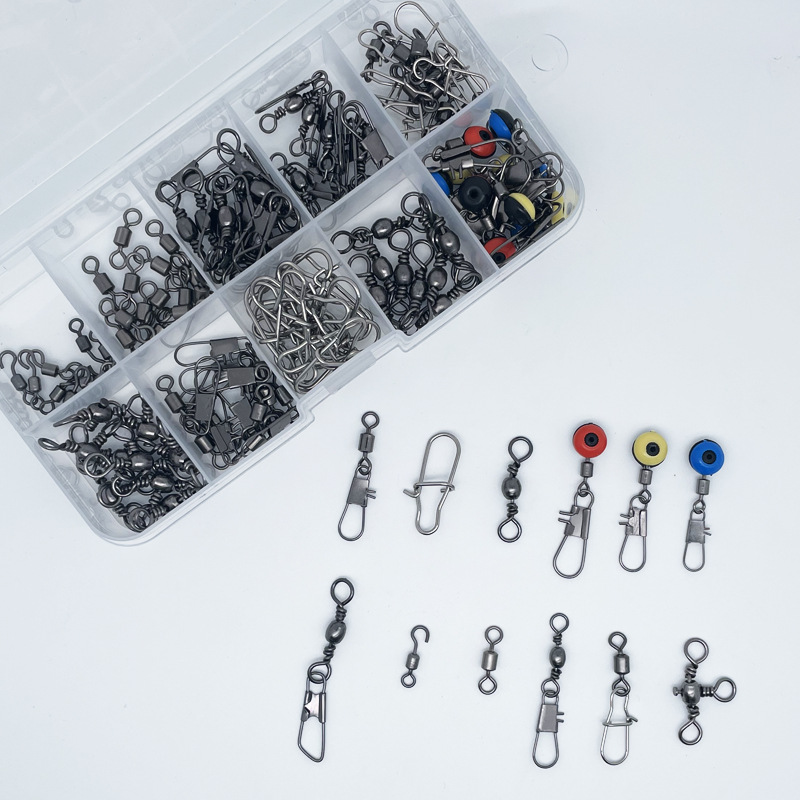 115개 낚시 스위블 커넥터 키트(박스 포함) - 볼  - Freshwater Fishing Kit 리뷰 및 가격
