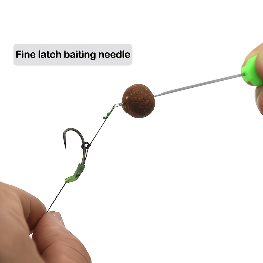 3Pcs 녹색 손잡이 낚시 미끼 바늘, 스테인레스 스틸 - Freshwater Fishing Kit 리뷰 및 가격