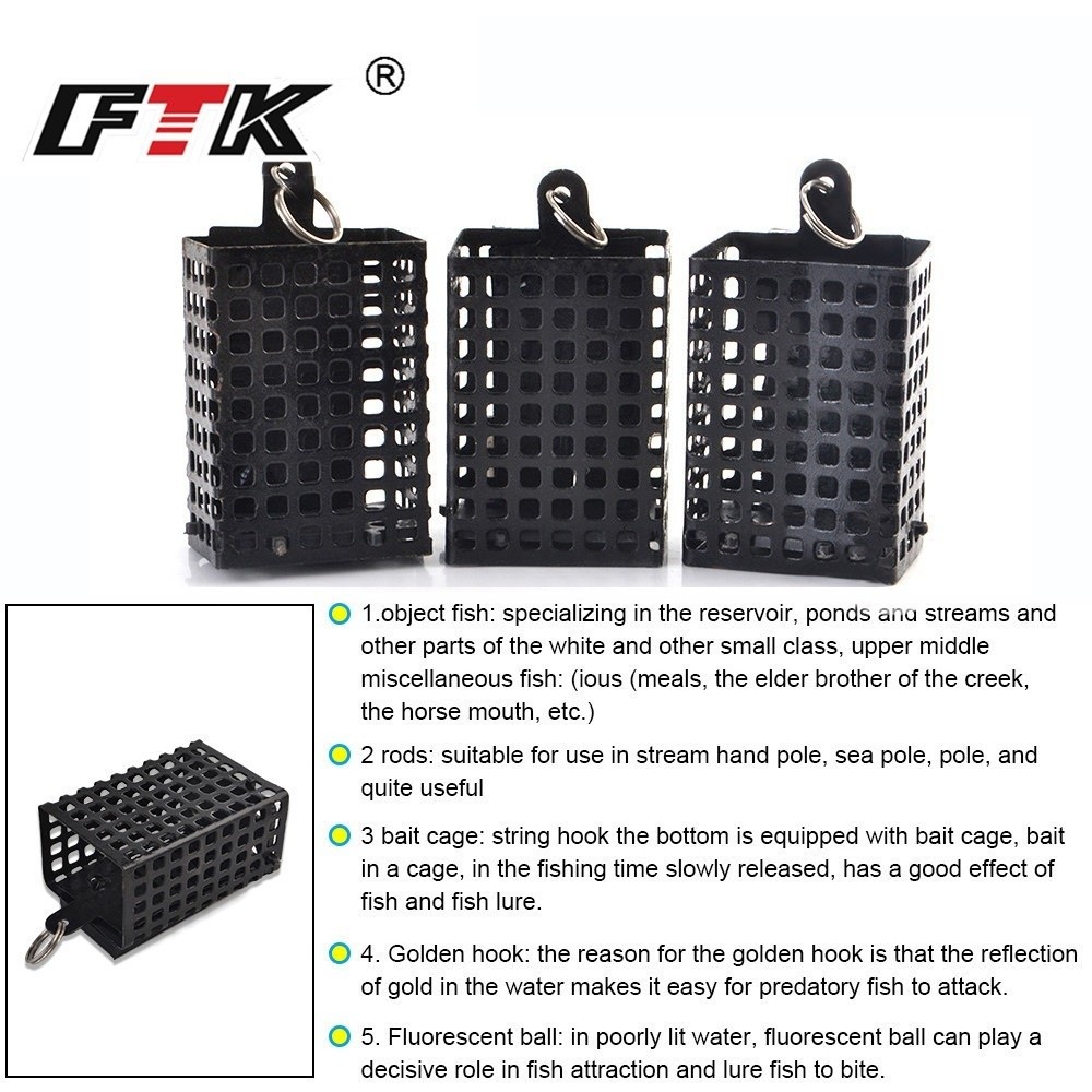 미끼통 사각형 금속 피더 와이어 소재 30g-100g  - Freshwater Fishing Kit 리뷰 및 가격
